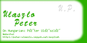 ulaszlo peter business card